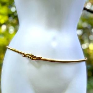 Vintage serpentine gold-tone Belt